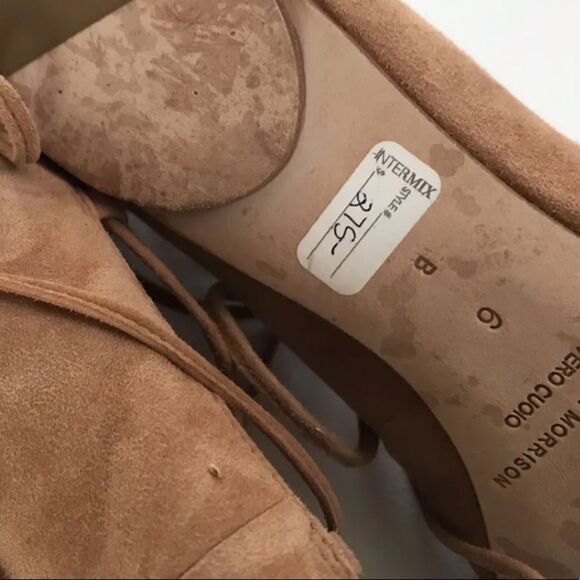 Women Sigerson Morrison Suede Closed Toe Flat Lacing Leather MSRP $275 Size 6 - Picture 4 of 7